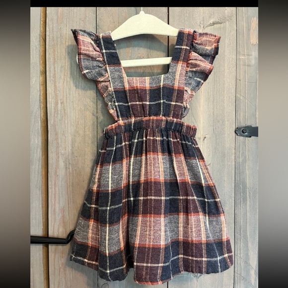 Zara: Plaid Ruffle Strap Dress 12/18 - Picture 3 of 4